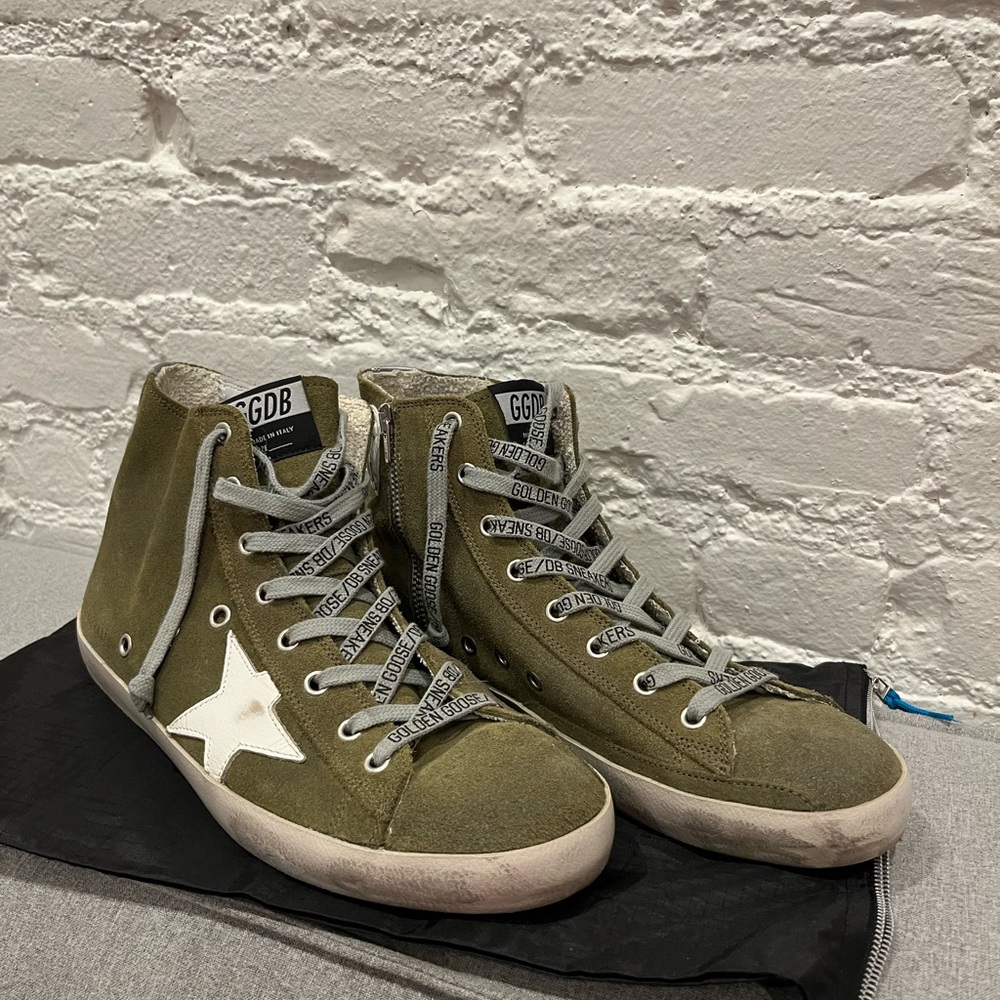 Golden Goose Men's Green High-Top Sneakers